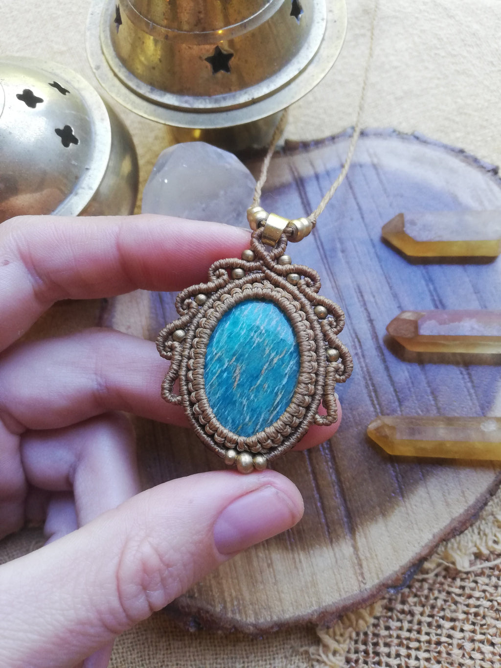 Amazonite Pendant Necklace by Autumn Essence